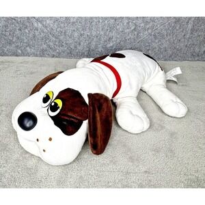 Pound Puppies Plush 17" White w/ Brown Spots, 2019 Hasbro Basic Fun Stuffed Dog